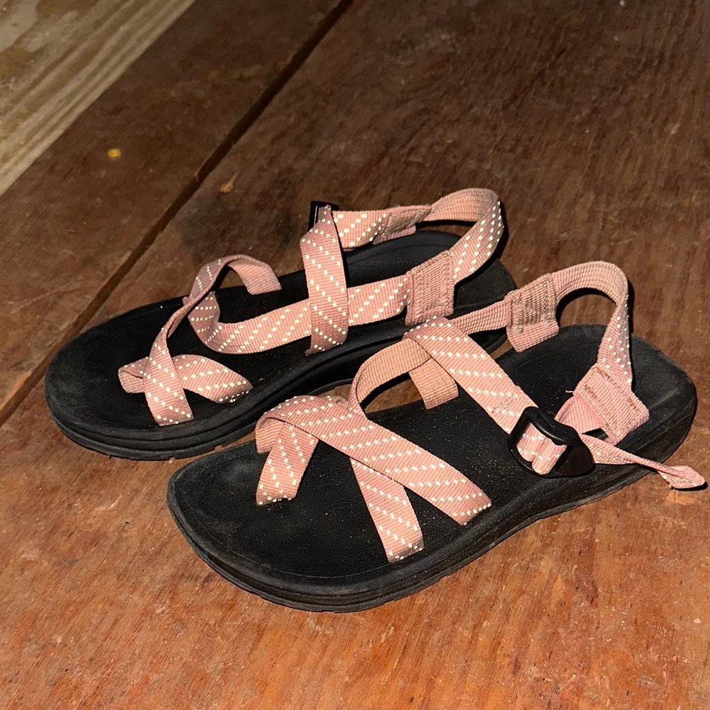 Madden Girl Pink and Black Sandals